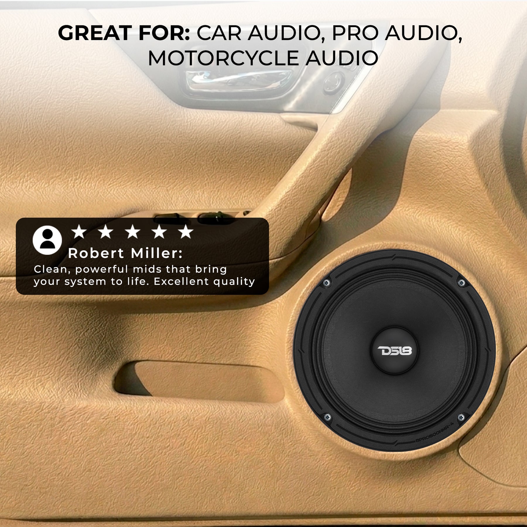 6.5” High-Sensitivity Professional Midrange Loudspeaker with Neodymium Magnet | 250W RMS 4-Ohm
