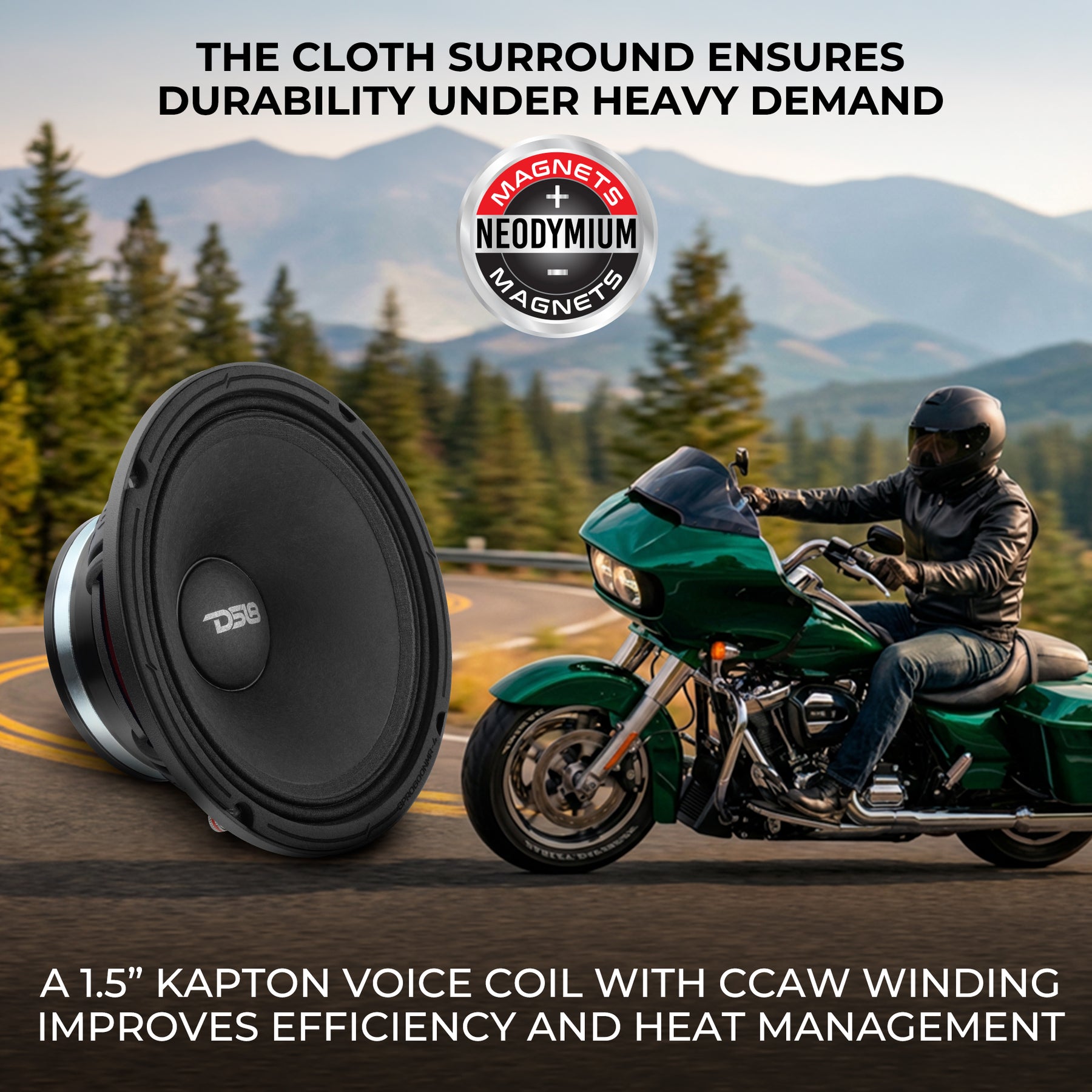 6.5” High-Sensitivity Professional Midrange Loudspeaker with Neodymium Magnet | 300W RMS 4-Ohm