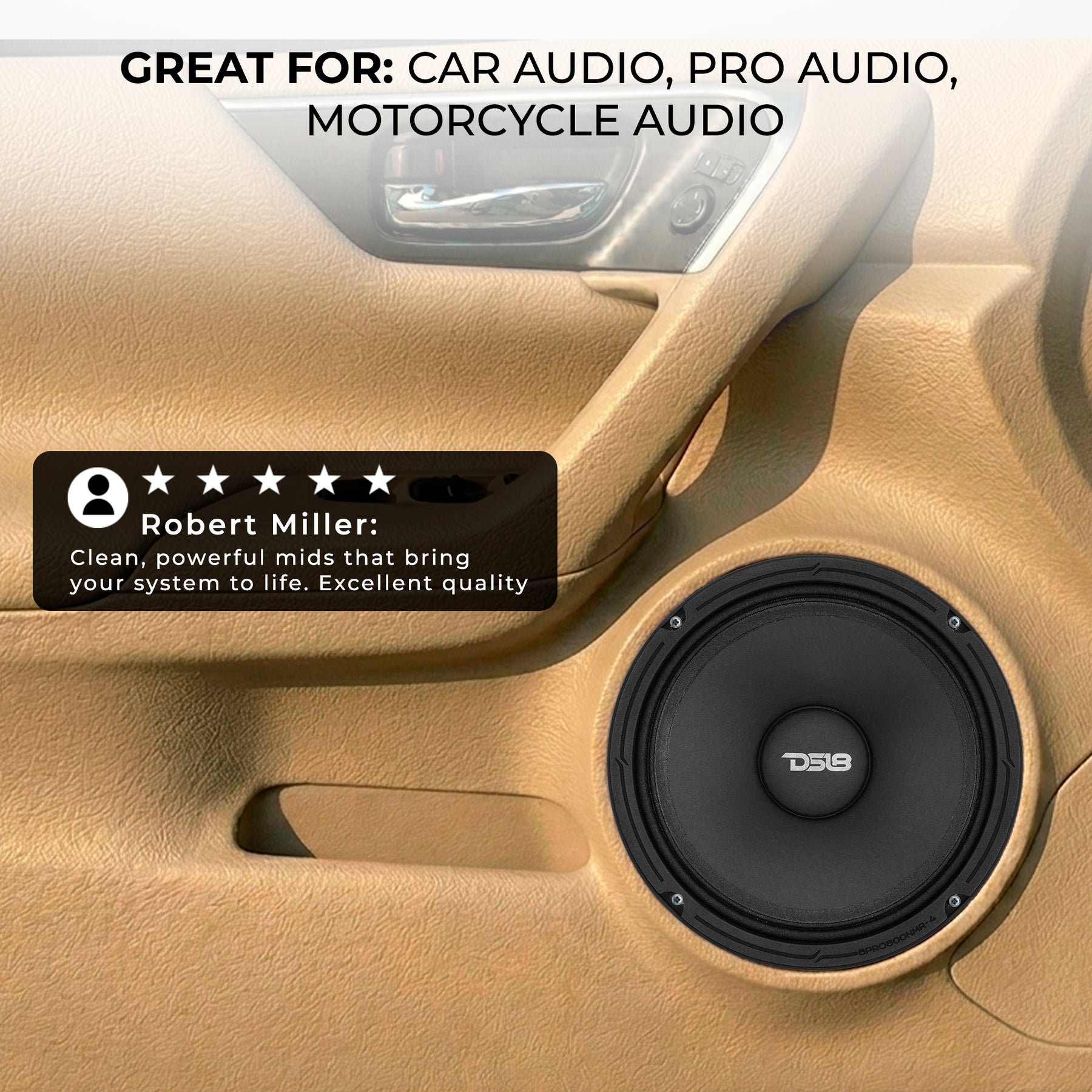 6.5” High-Sensitivity Professional Midrange Loudspeaker with Neodymium Magnet | 300W RMS 4-Ohm