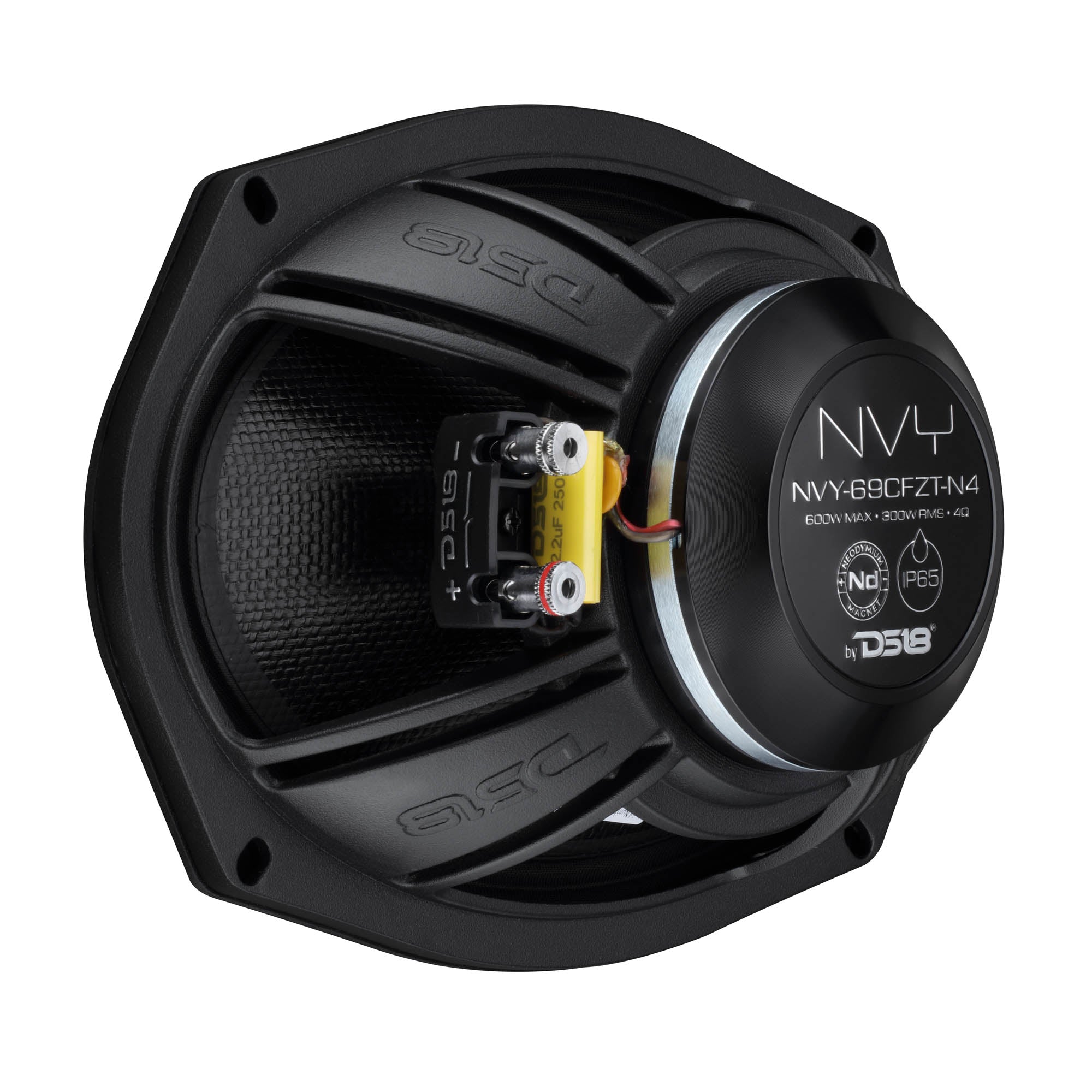 6x9” 2-Way Coaxial Loudspeaker with Water-Resistant Carbon Fiber Cone, 1” Bullet Tweeter, Neodymium Magnet | 300W RMS 4-Ohm