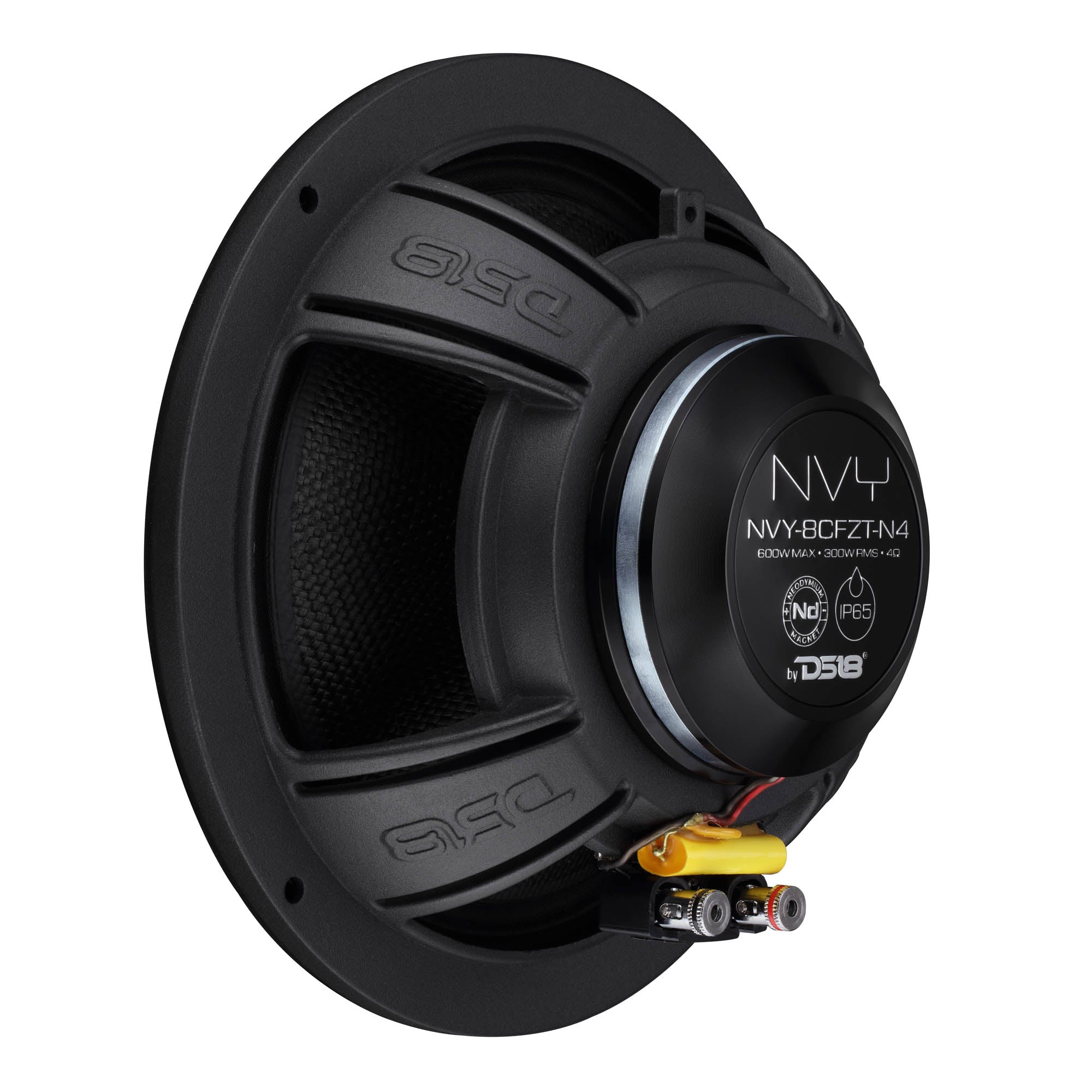 8” 2-Way Coaxial Loudspeaker with Water-Resistant Carbon Fiber Cone, 1” Bullet Tweeter, Neodymium Magnet | 300W RMS 4-Ohm