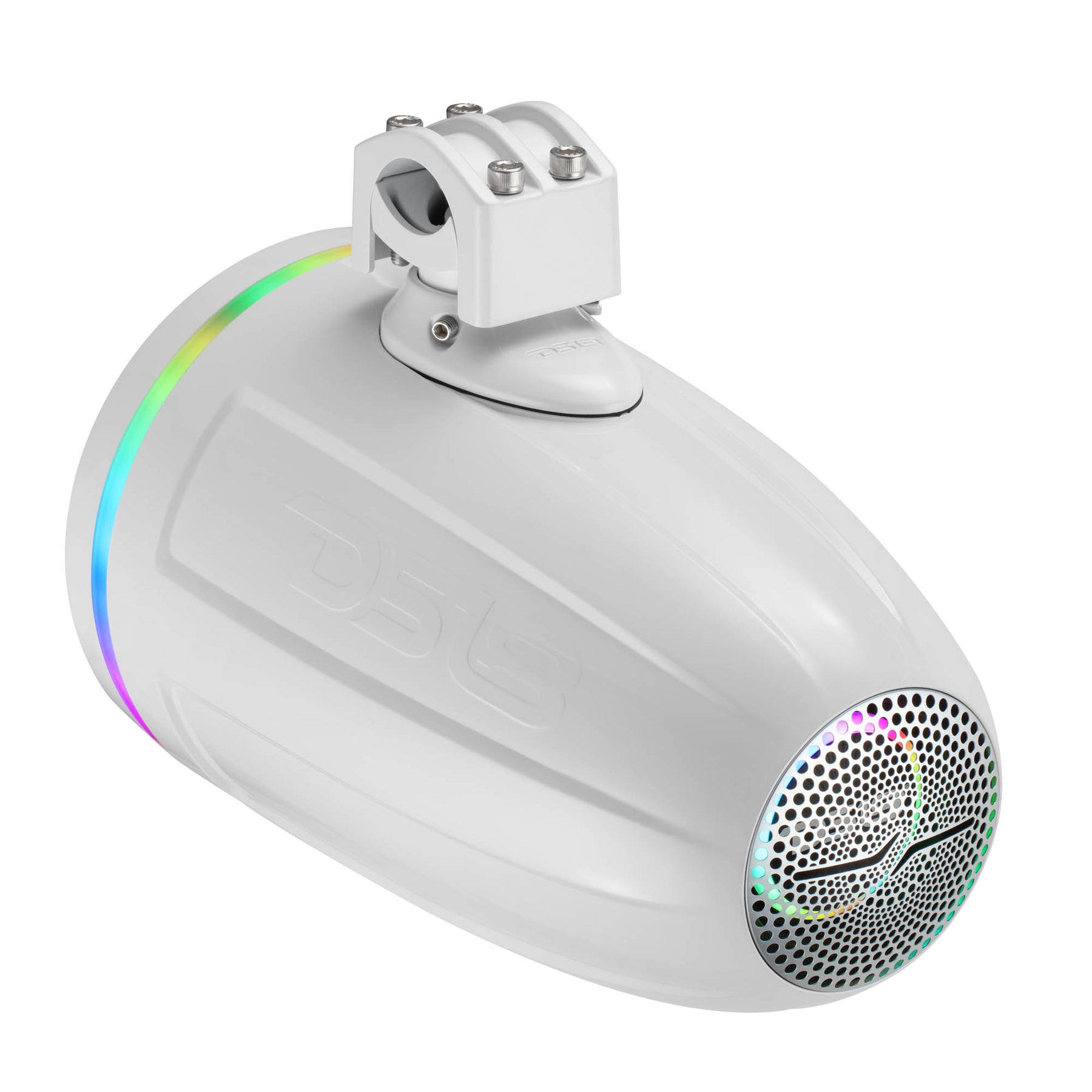 8” Marine Tower Speaker with Digital LED Lights, 1” Compression Driver, Neodymium Magnet, IP65 Rating