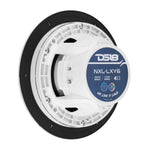 Luxury 6.5” 2-Way Marine Coaxial Speaker with Digital LED Lights and Flush Magnetic Mount Grille | 150W RMS 4-Ohm