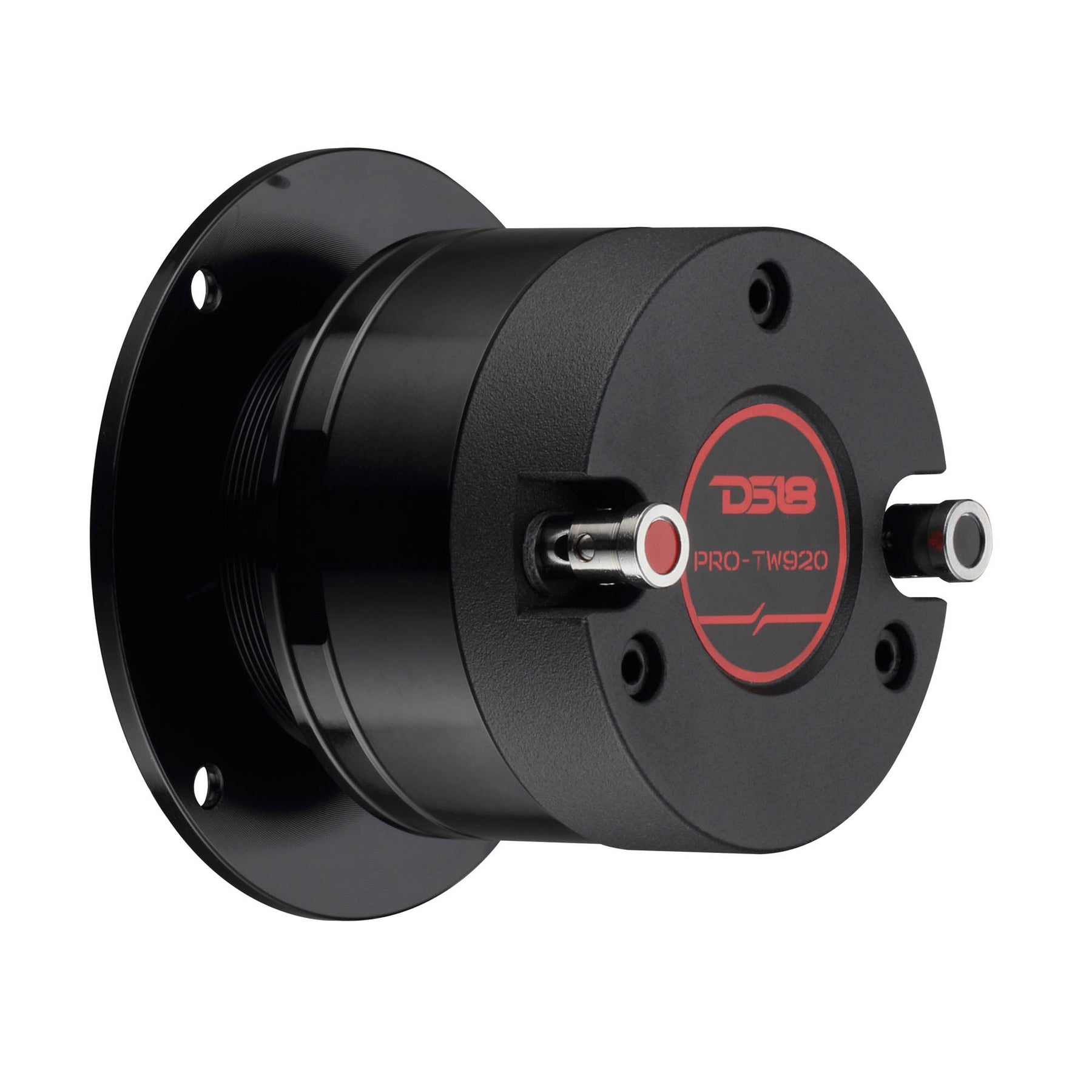 Tweeter Super Bullet de neodimio de alta compresión de 2,7" y 160 vatios. Altavoz de fonografía de titanio de 1,4" y 4 ohmios.