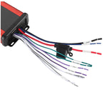 Amplificador NXL NANO de 4 canales, rango completo, clase D, IP67, para aplicaciones marinas y deportes de motor. 4 x 100 vatios RMS a 4 ohmios, 1800 vatios de potencia máxima. 