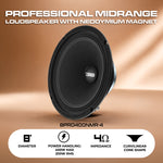 8” High-Sensitivity Professional Midrange Loudspeaker with Neodymium Magnet | 200W RMS 4-Ohm