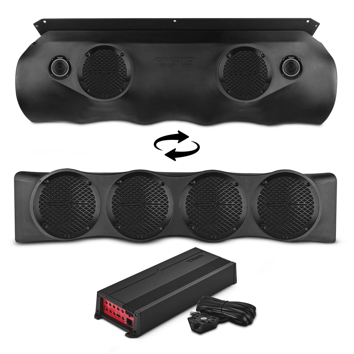 Bronco 6th Gen Rear Overhead Soundbar Loaded – 6 Coaxial Midrange Speakers, Dual Hybrid Tweeters & Multi-Channel Amplifier