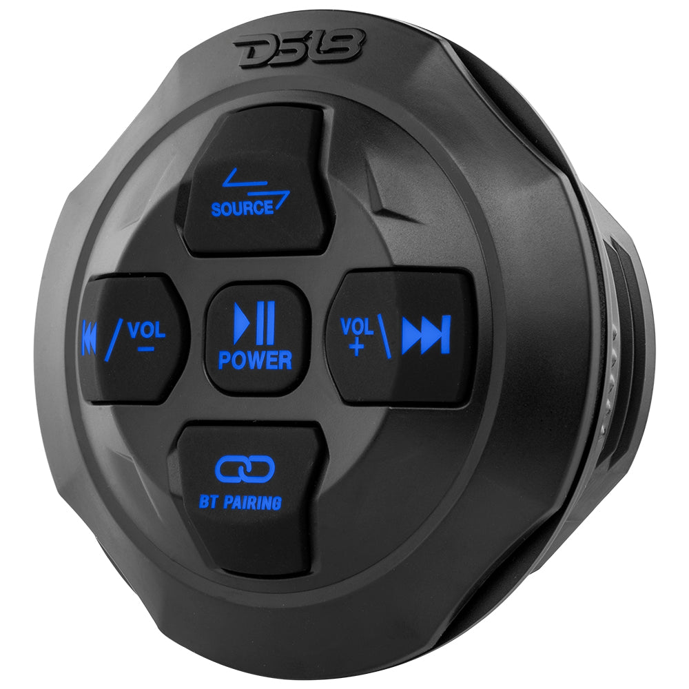 Marine And Powersports Waterproof Bluetooth Audio Receiver With Controls and Micrphone