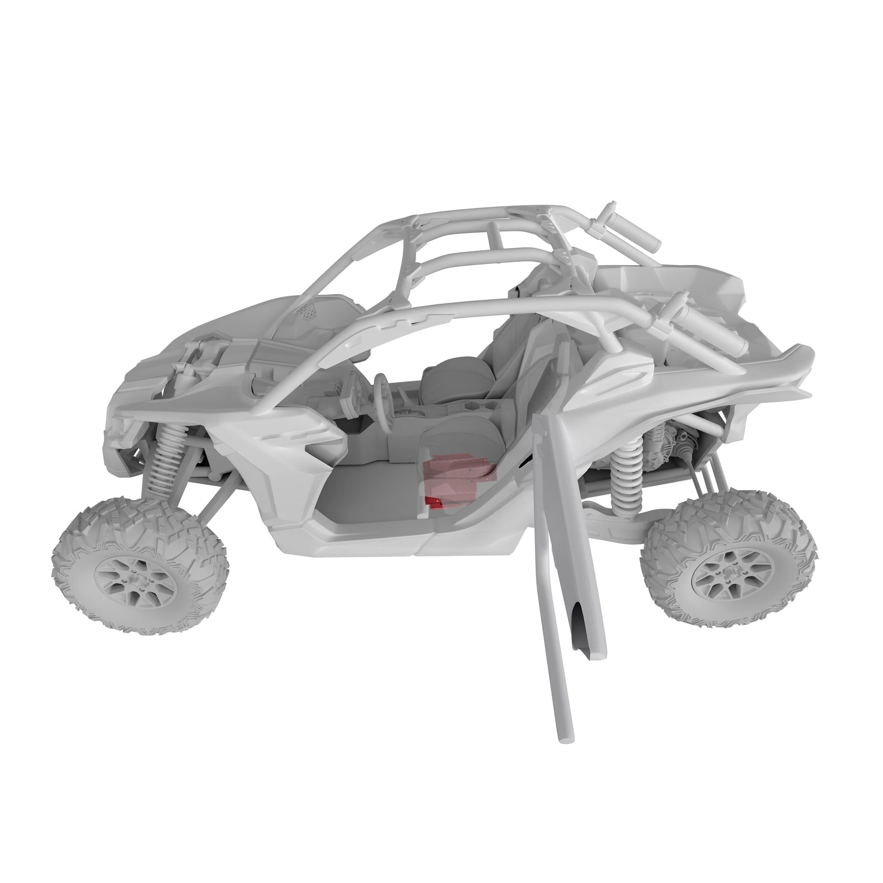 Subwoofer de 12" bajo el asiento del lado del conductor para Can-Am Maverick X3 - PSW12.4D. Subwoofer resistente a aguas poco profundas incluido.