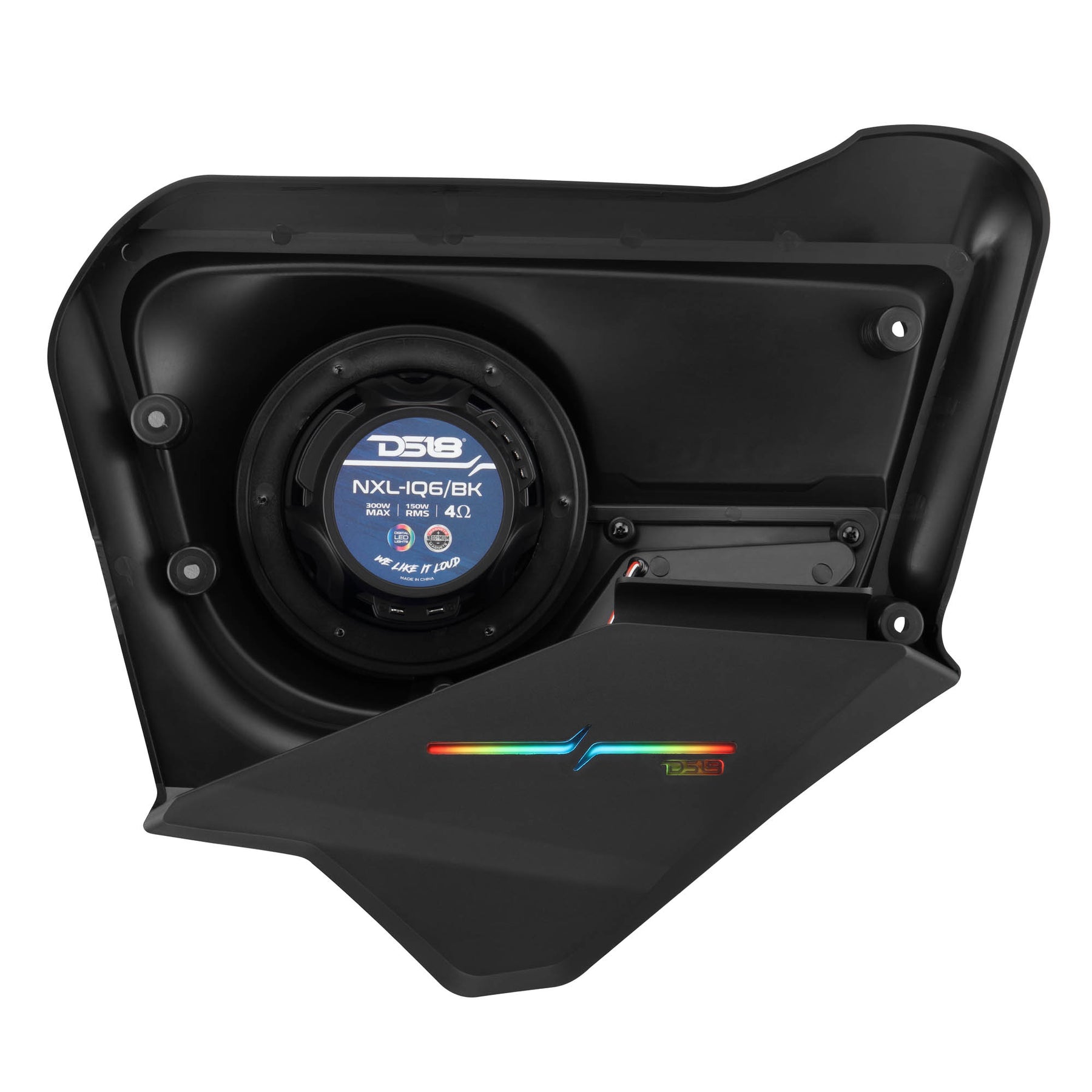 Can-Am Maverick X3 Max (2017-Up) Rear Door Speaker Panels Loaded with NXL-IQ 6.5" 2-Way Coaxial Marine Speakers and Digital LED Badge