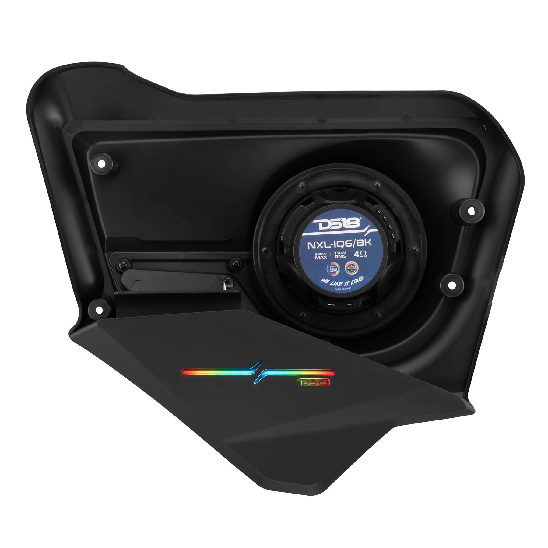 Can-Am Maverick X3 Max (2017-Up) Rear Door Speaker Panels Loaded with NXL-IQ 6.5" 2-Way Coaxial Marine Speakers and Digital LED Badge