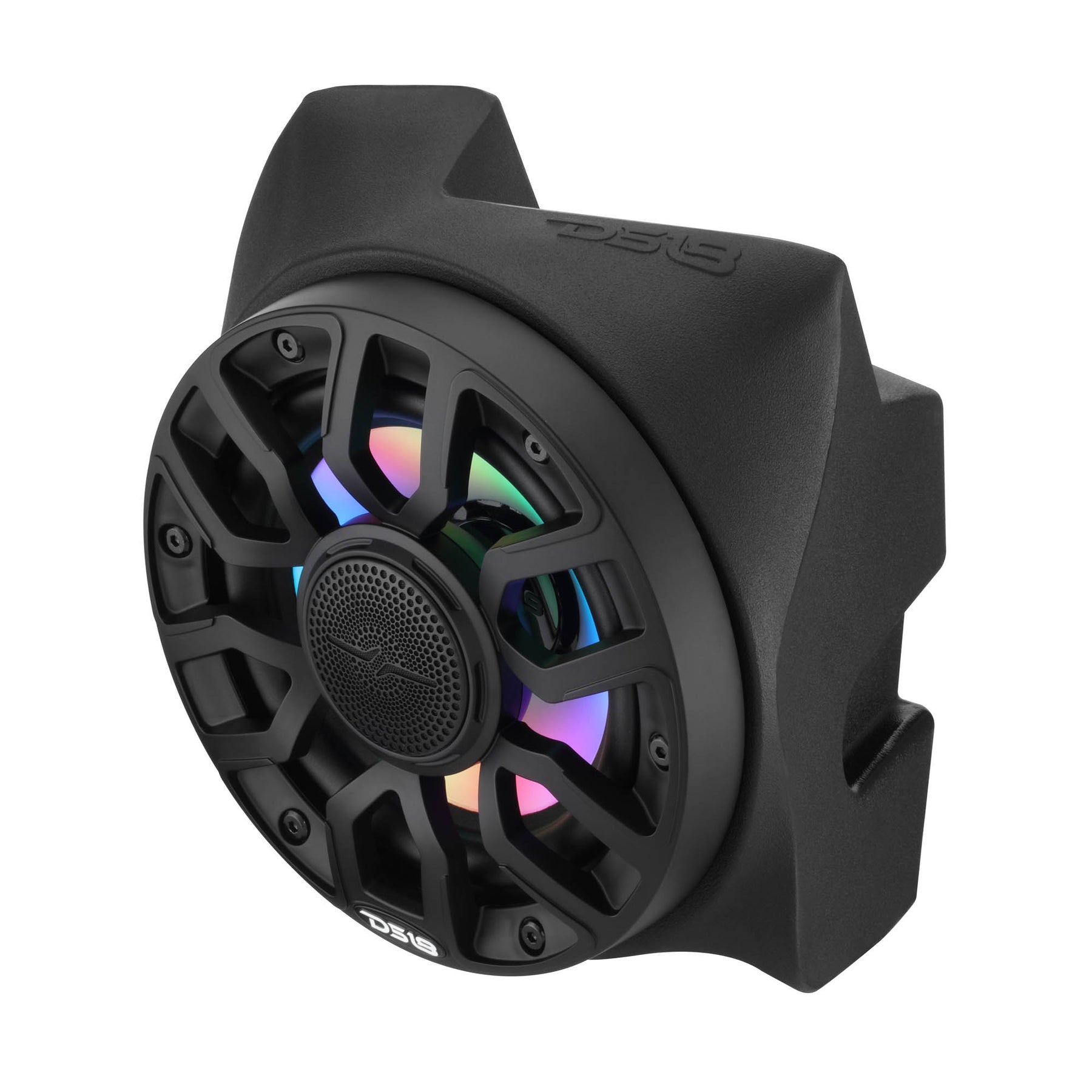 Can-Am Maverick X3 Rear B-Pillar Speaker Pods Loaded with (2) NXL-IQ6/BK Coaxial Speakers with LED Lights