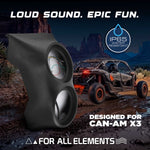 Can-Am Maverick X3 (2017+) Consola central "Waterfall" con caja de altavoces – Se adapta a altavoces dobles de 6.5”