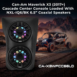 Can-Am Maverick X3 (2017+) Consola Central de Cascada con Altavoces – Equipada con (2) Altavoces NXL-IQ6/BK con Iluminación LED