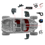 Can-Am Maverick X3 Stage 3 - Door Speaker Panels, 12” Subwoofer, Amplifier, Bluetooth Radio & LED Lights