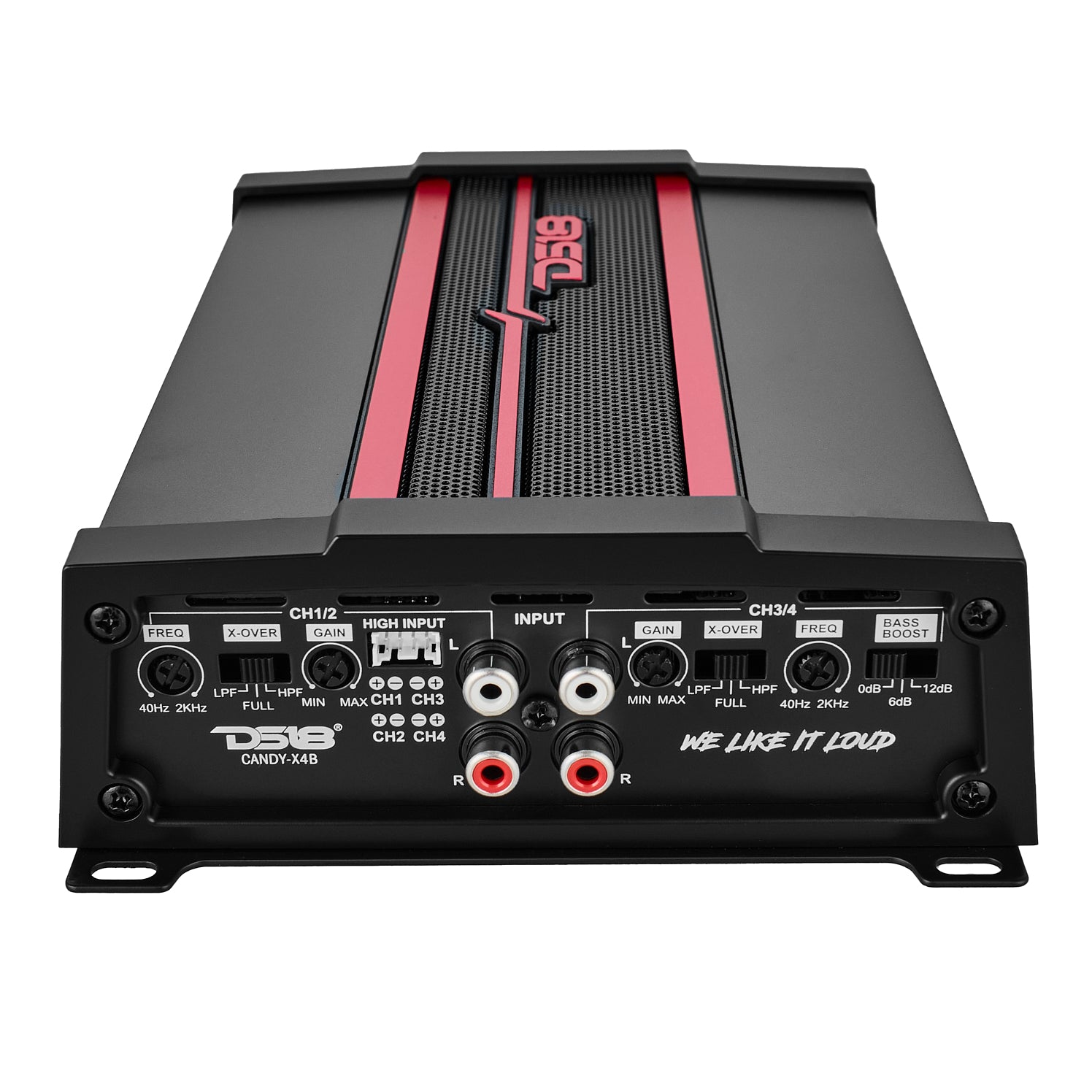 DS18 CANDY-X4B Compact Full-Range Class D 4-Channel Car Amplifier 1600 Watts