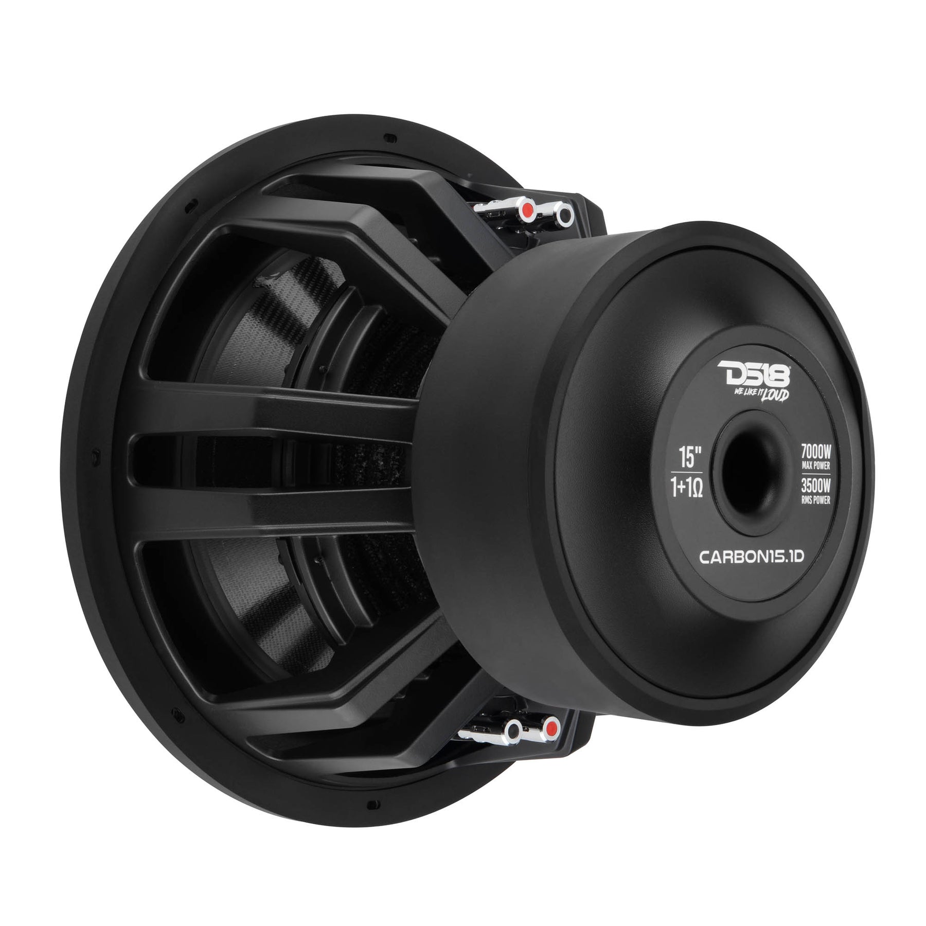 15" High Excursion Subwoofer with Carbon Fiber Cone | 3500W RMS / 7000W Peak | Dual 1-Ohm Voice Coil