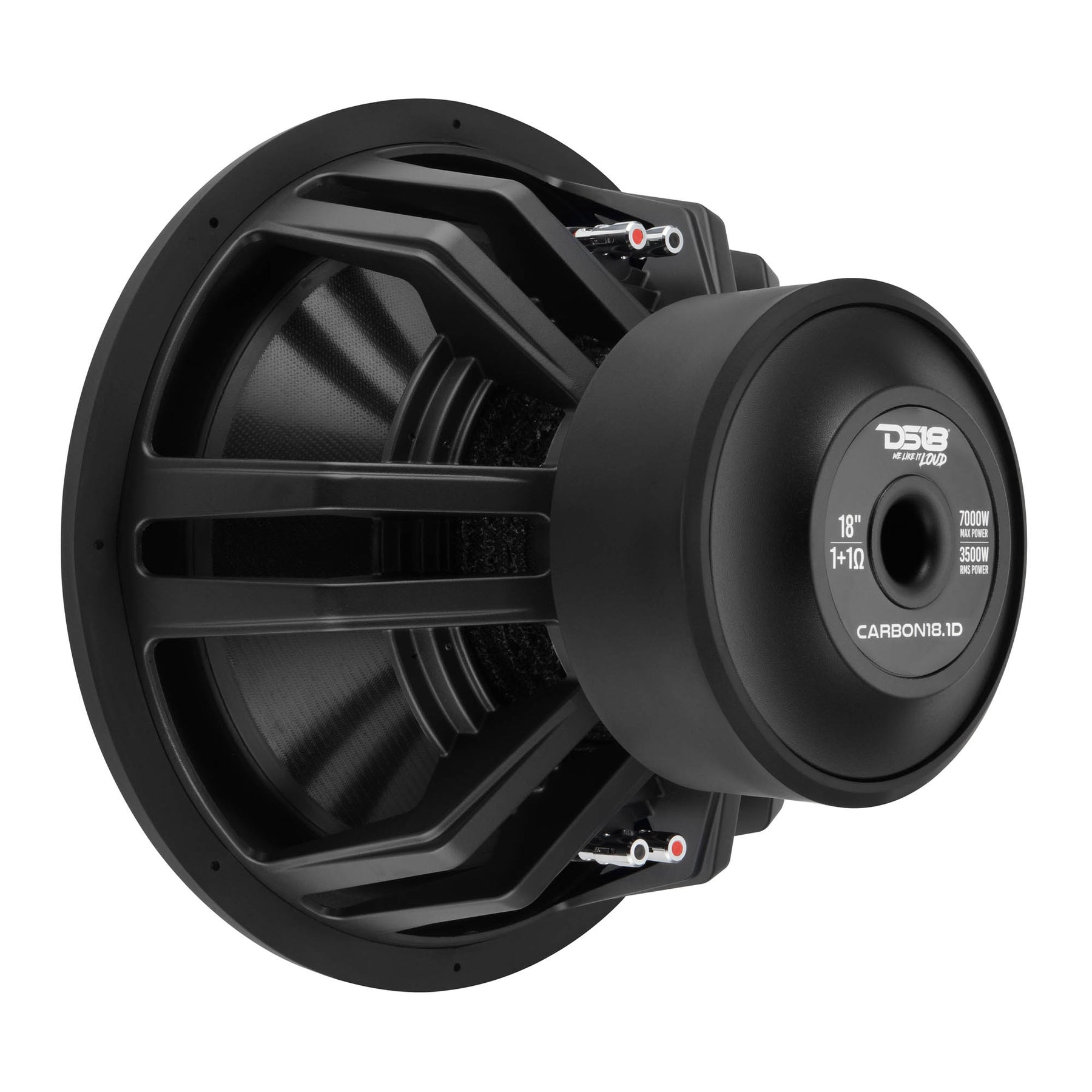 18" High Excursion Subwoofer with Carbon Fiber Cone | 3500W RMS / 7000W Peak | Dual 1-Ohm Voice Coil