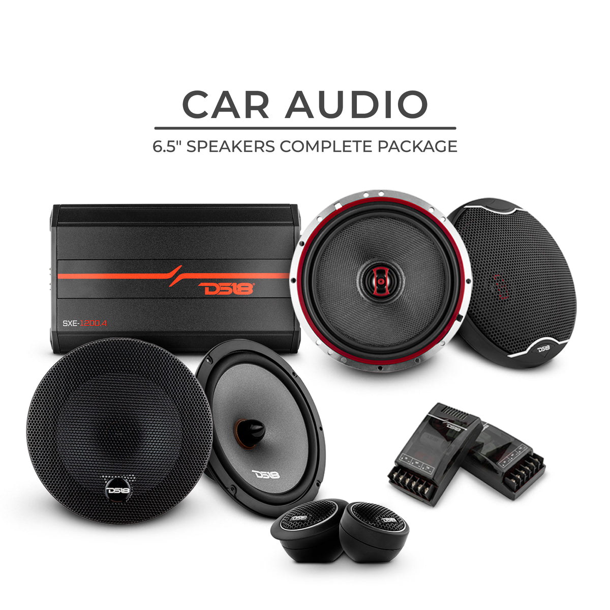 DS18 CARPK1-1 Sound Quality 6.5 Package With High Powered Amp