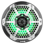 NXL 6.5" 2-Way Coaxial Marine Speaker With LED RGB Lights 125 Watts Rms 4-Ohm -Black Carbon Fiber