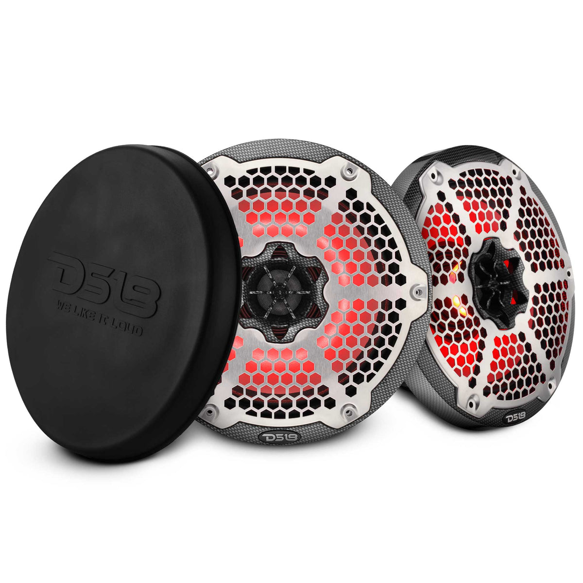 8” Marine 2-Way Hybrid Speaker with RGB LED, Compression Driver and Ne