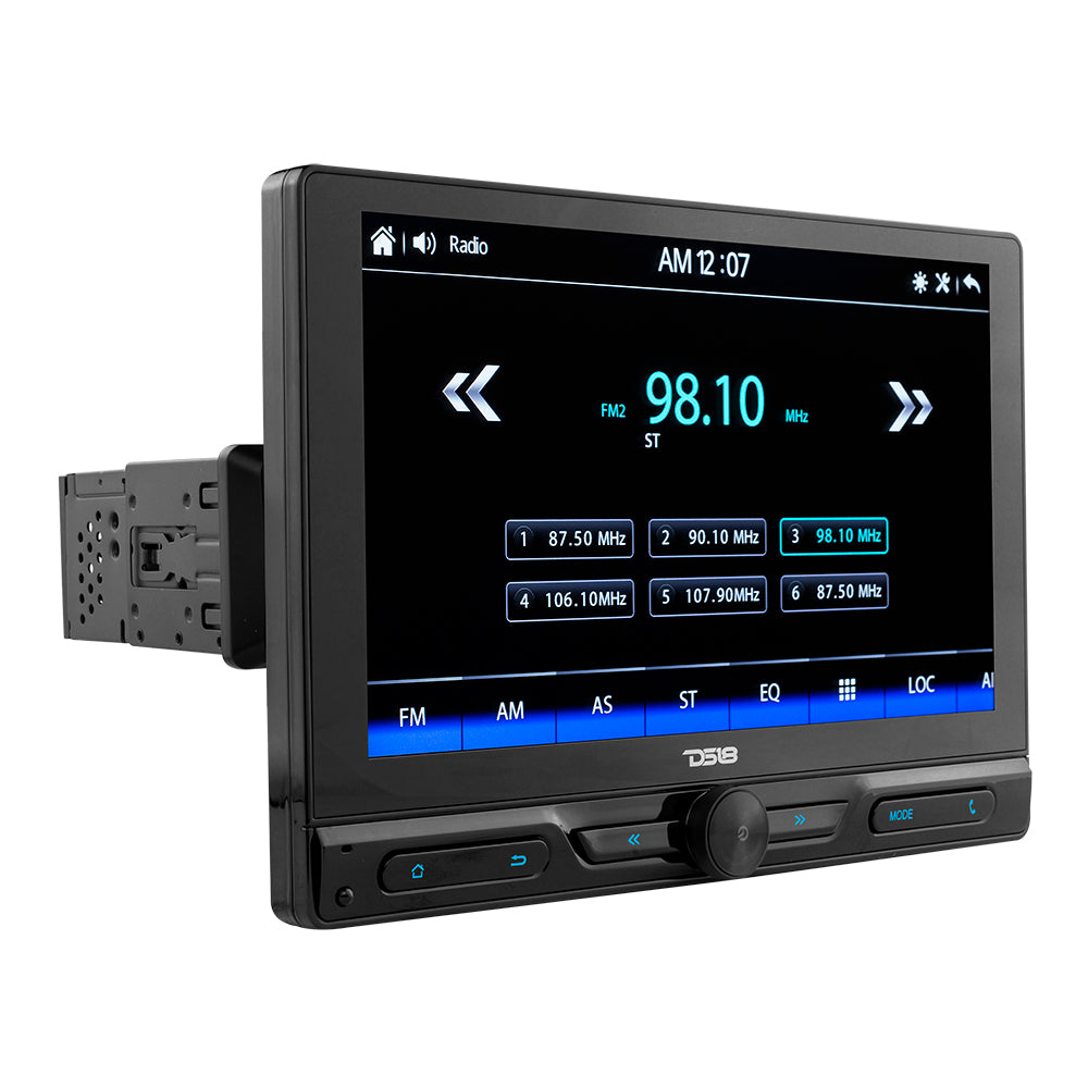 10.5" Floating Swivel Modular Touchscreen Mechless Single-DIN Head Unit with Bluetooth, Mirror Link and USB