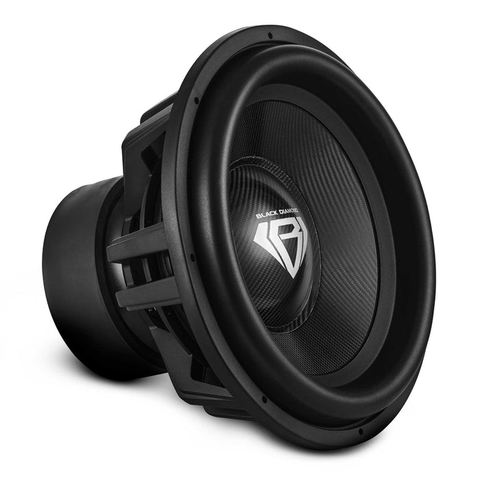 Subwoofer Black Diamond de 18" de alta excursión con cono de fibra de carbono | 3500 W RMS / 7000 W pico | Bobina de voz doble de 1 ohmio