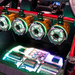 BRO-TUBE 4x 8" Marine Towers Speakers with RGB LED Lights, 4-Channel Marine Amplifier and AMPKIT for Ford Bronco 6th Gen