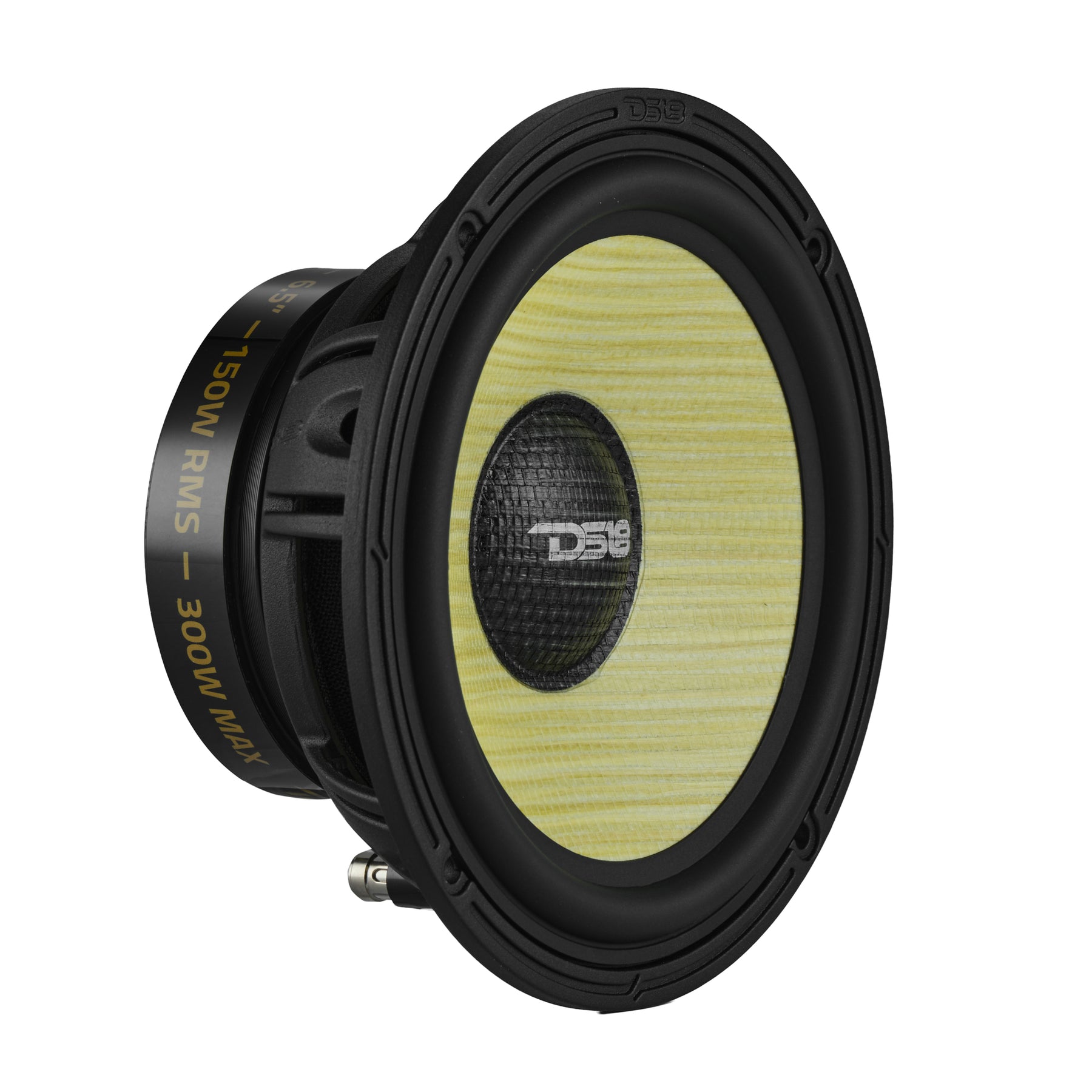 DXQ 6.5" 2-Way Component Speaker Set with Yellow Straw + Composite Foam Cone | 150W RMS 4-Ohm