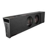 Subwoofer Enclosure for 2009-Up Ford F-150 and 2017-2026 Super Duty F-250/F-350 Crew Cabs, Dual 12" Under Rear Seat Down-Fire Ported Shallow Box