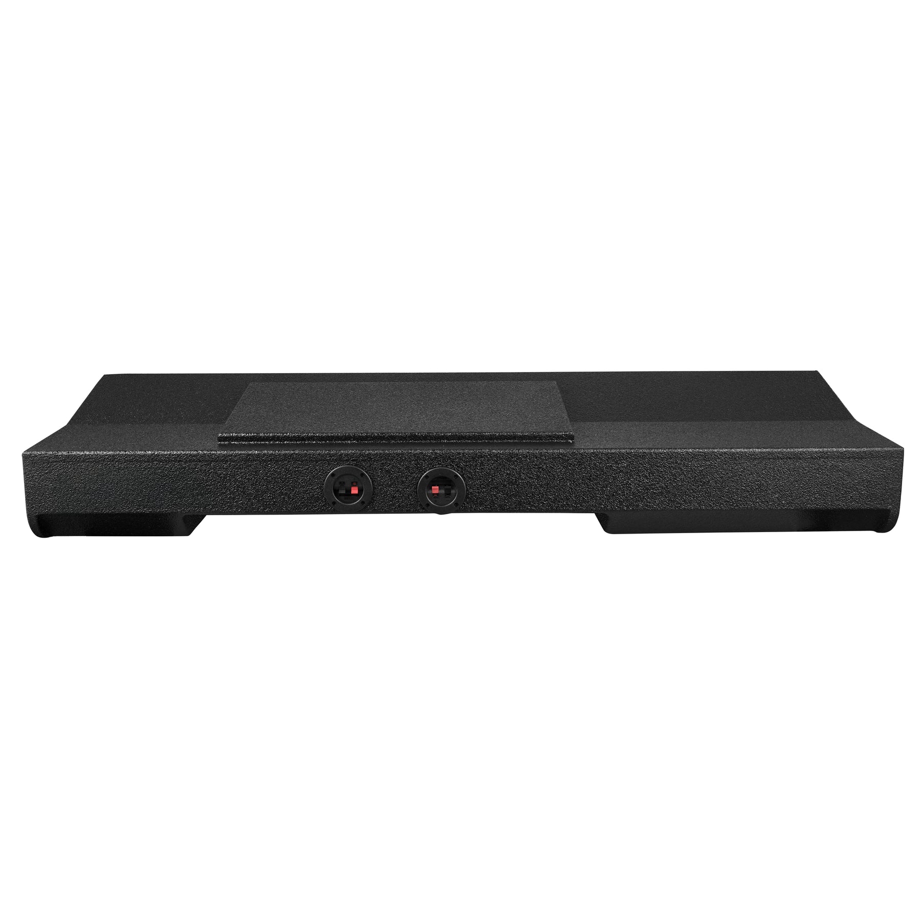 Subwoofer Enclosure for 2009-Up Ford F-150 and 2017-2026 Super Duty F-250/F-350 Crew Cabs, Dual 12" Under Rear Seat Down-Fire Ported Shallow Box