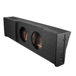 Subwoofer Enclosure for 2009-Up Ford F-150 and 2017-2026 Super Duty F-250/F-350 Crew Cabs, Dual 10" Under Rear Seat Down-Fire Ported Shallow Box