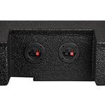 Subwoofer Enclosure for 2019-2024 Chevy Silverado and GMC Sierra 1500/2500/3500, Dual 10" Under Rear Seat Front-Fire Ported Box