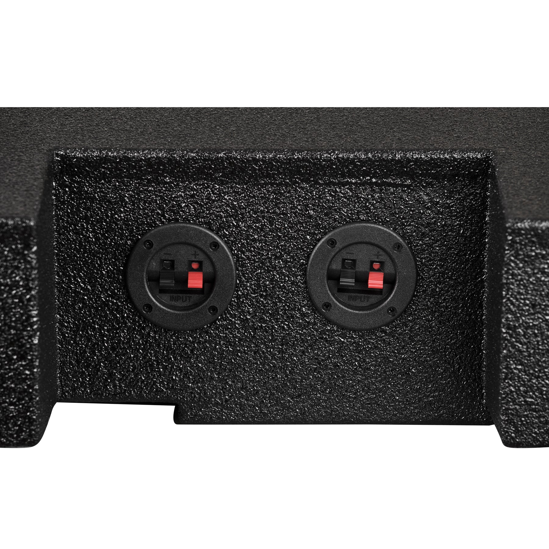 Subwoofer Enclosure for 2019-2024 Chevy Silverado and GMC Sierra 1500/2500/3500, Dual 10" Under Rear Seat Front-Fire Ported Box