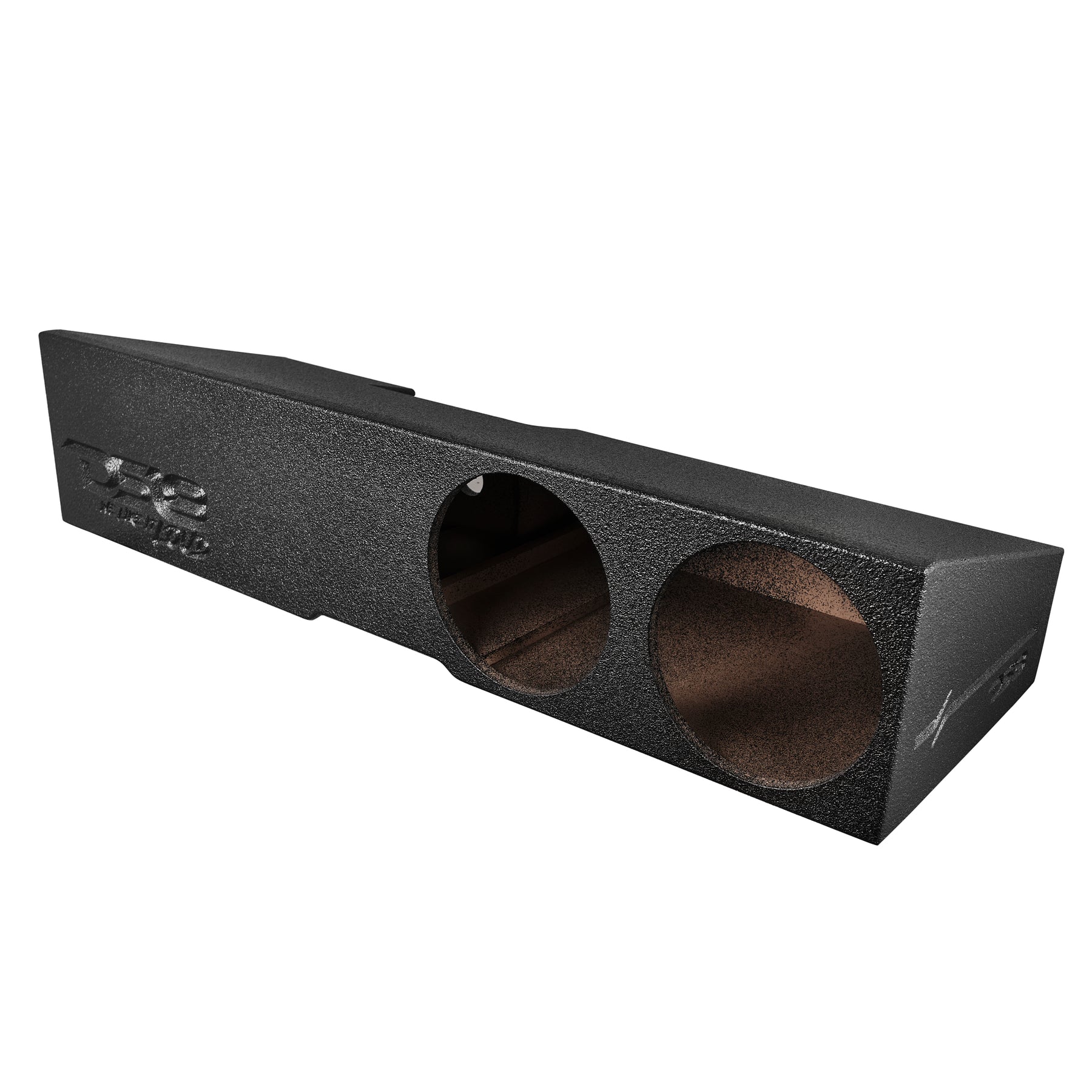 Subwoofer Enclosure for 2019-2024 Chevy Silverado and GMC Sierra 1500/2500/3500, Dual 10" Under Rear Seat Front-Fire Ported Box