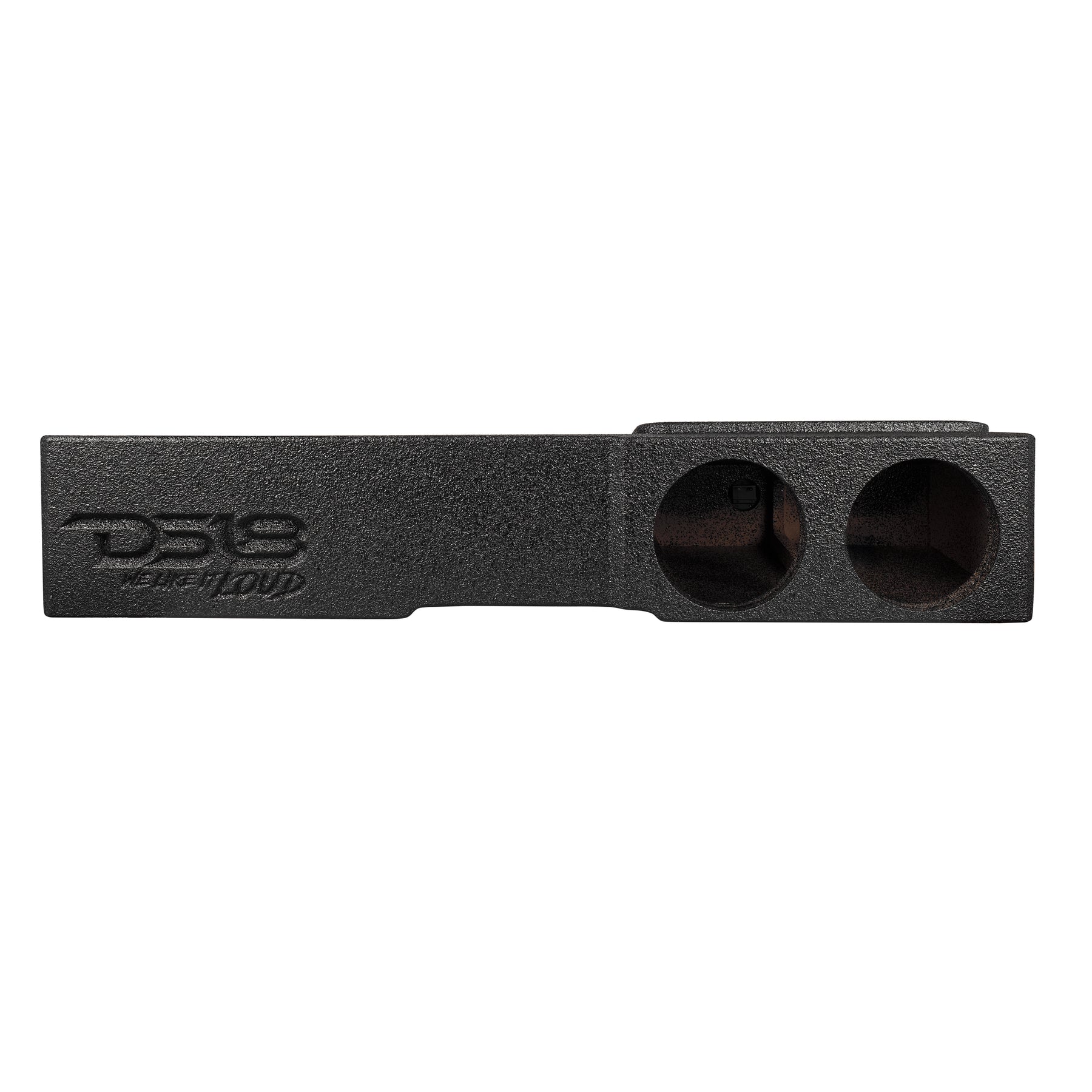 Subwoofer Enclosure for 2007-2026 Chevy/GMC and 2009-2026 Ford F-150/Super Duty Crew Cabs, Dual 8" Under Rear Seat Front-Fire Ported Box, Black Bed Liner Finish