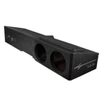 Subwoofer Enclosure for 2007-2026 Chevy/GMC and 2009-2026 Ford F-150/Super Duty Crew Cabs, Dual 8" Under Rear Seat Front-Fire Ported Box, Black Bed Liner Finish