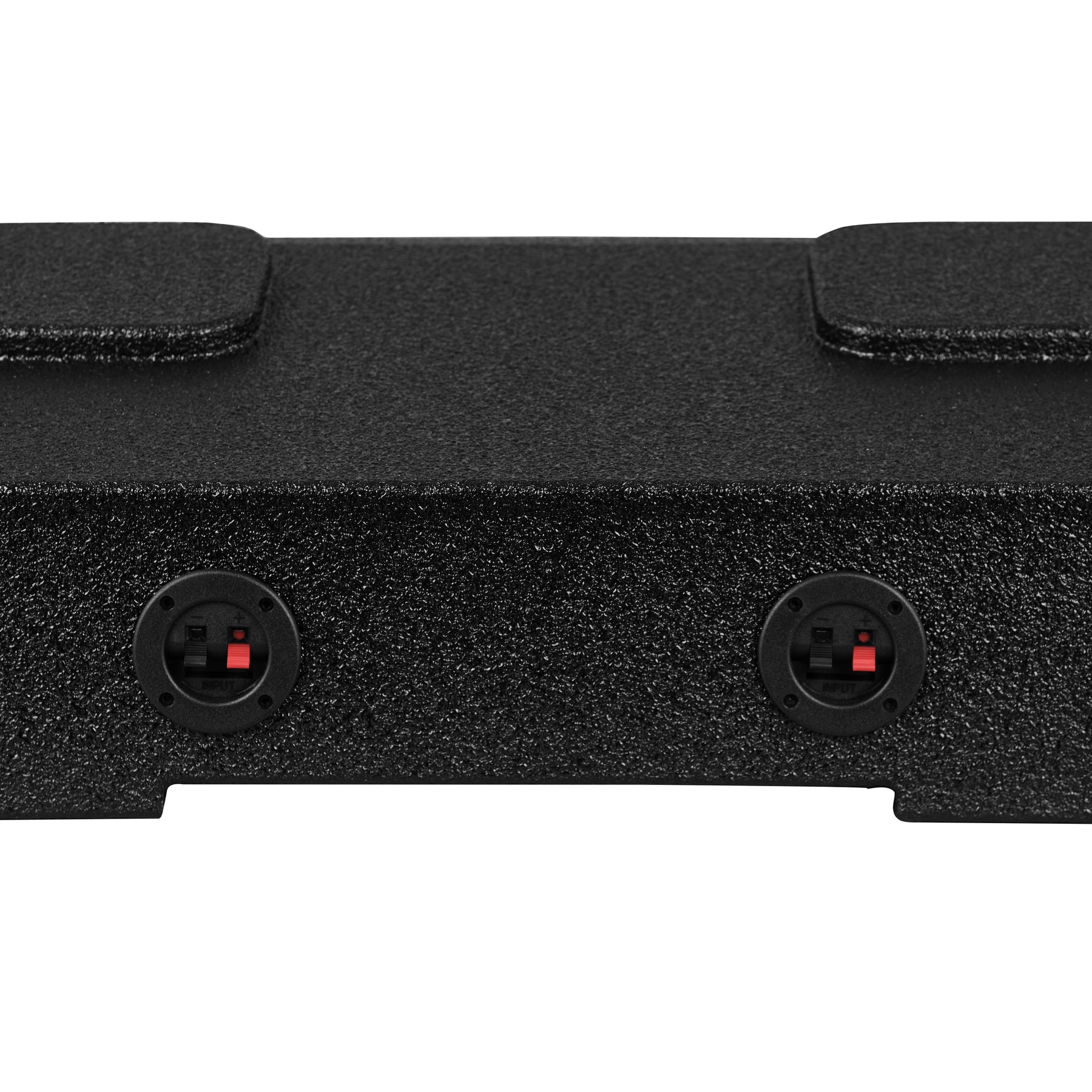 Subwoofer Enclosure for 2007-2026 Chevy/GMC and 2009-2026 Ford F-150/Super Duty Crew Cabs, Quad 8" Under Rear Seat Front-Fire Ported Box