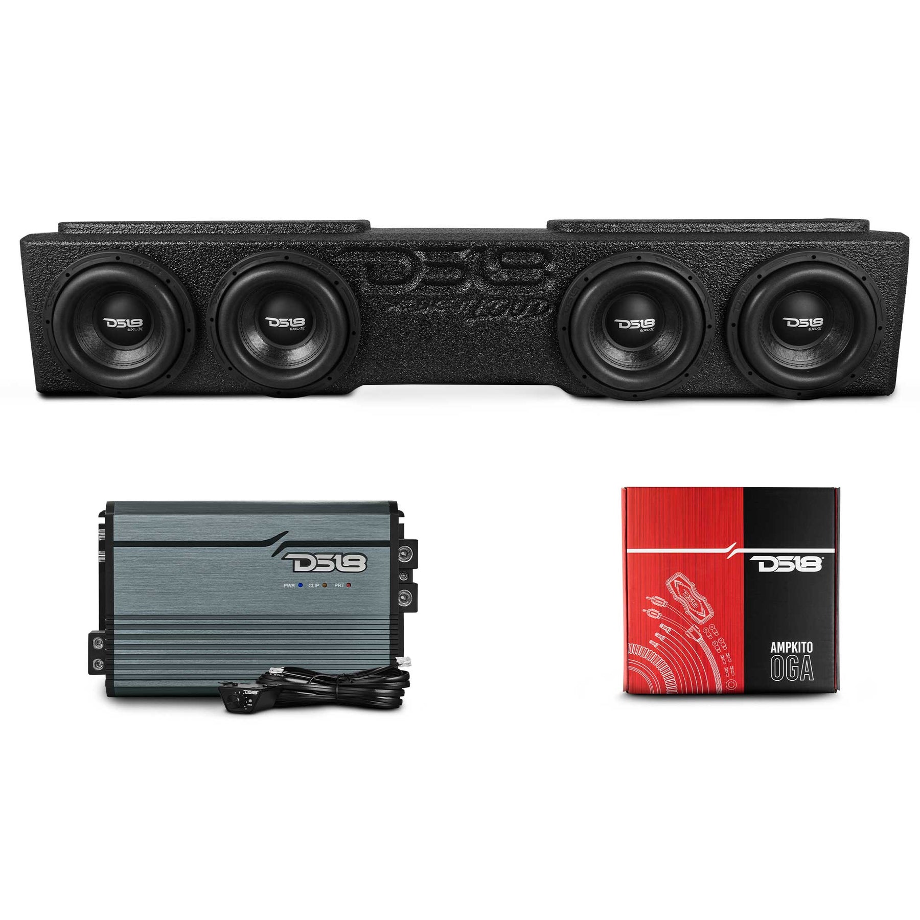 Loaded 4 x 8" Subwoofer Enclosure for Chevy/GMC Crew Cabs (2007-2024) and Ford F-150/Super Duty Crew Cabs (2009-2024)