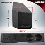 Universal Subwoofer Enclosure for Dual 8" Subwoofers, Under Rear Seat Front-Fire Ported Box