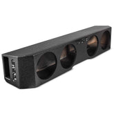 Universal Subwoofer Enclosure for four 8" Subwoofers, Under Rear Seat Front-Fire Ported Box