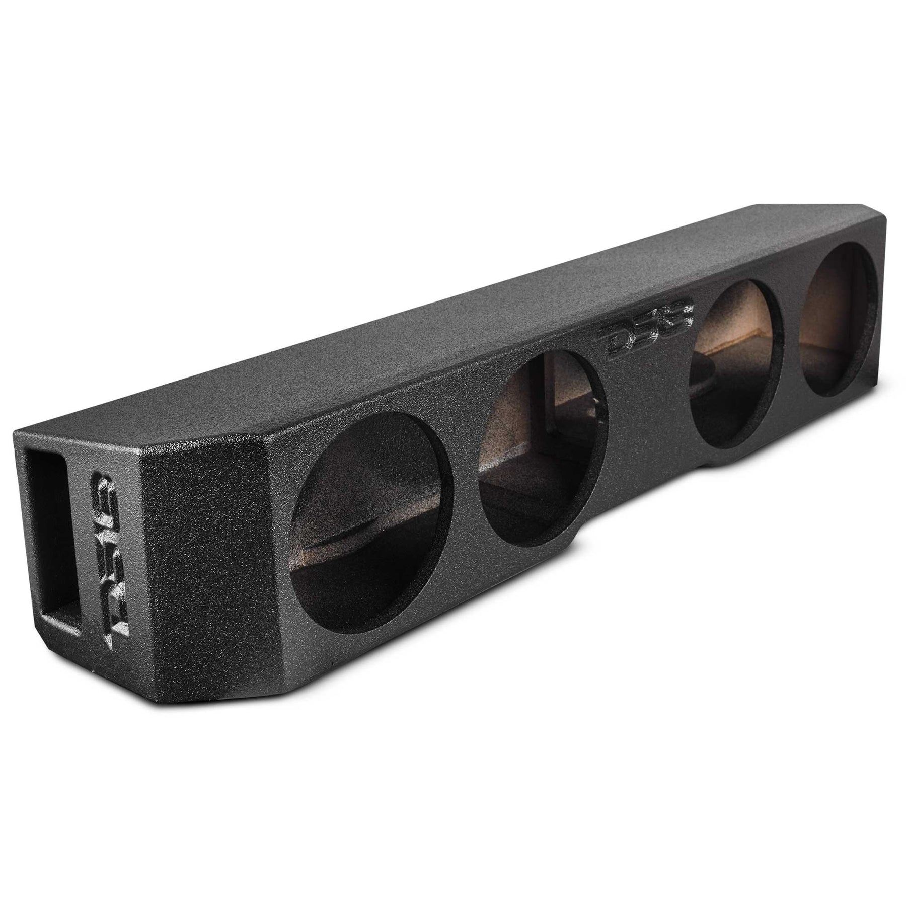 Universal Subwoofer Enclosure for four 8" Subwoofers, Under Rear Seat Front-Fire Ported Box