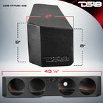 Universal Subwoofer Enclosure for four 8" Subwoofers, Under Rear Seat Front-Fire Ported Box