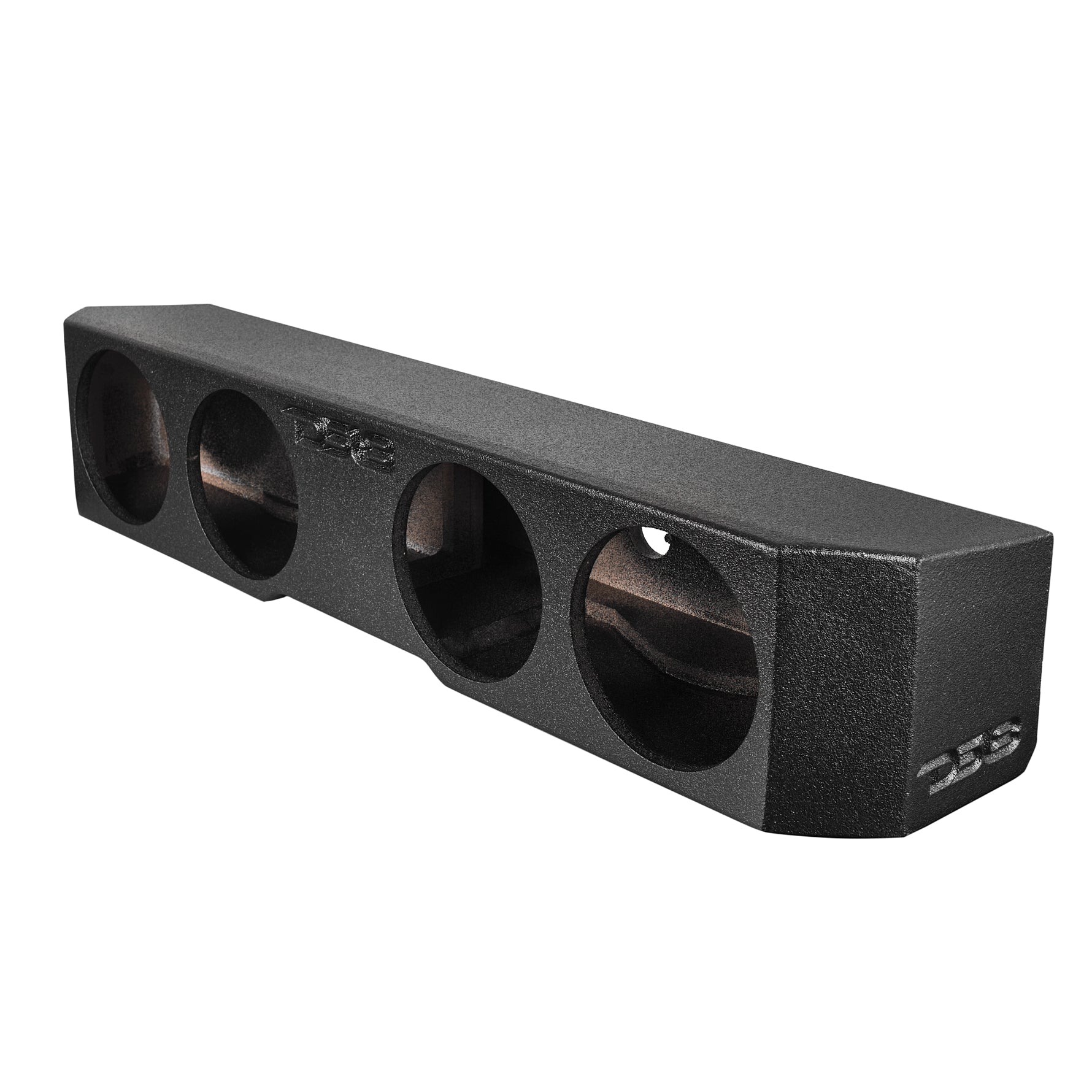 Universal Subwoofer Enclosure for four 8" Subwoofers, Under Rear Seat Front-Fire Ported Box