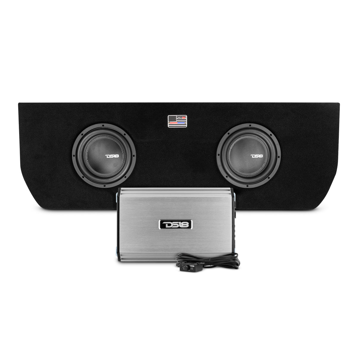 Dual 10" Loaded Subwoofer Enclosure for Tundra 2022 and Up Double Cab and Crew Max With subwoofers and Amplifier (2 X IXS10.4D AND S-3500.1SL Included)