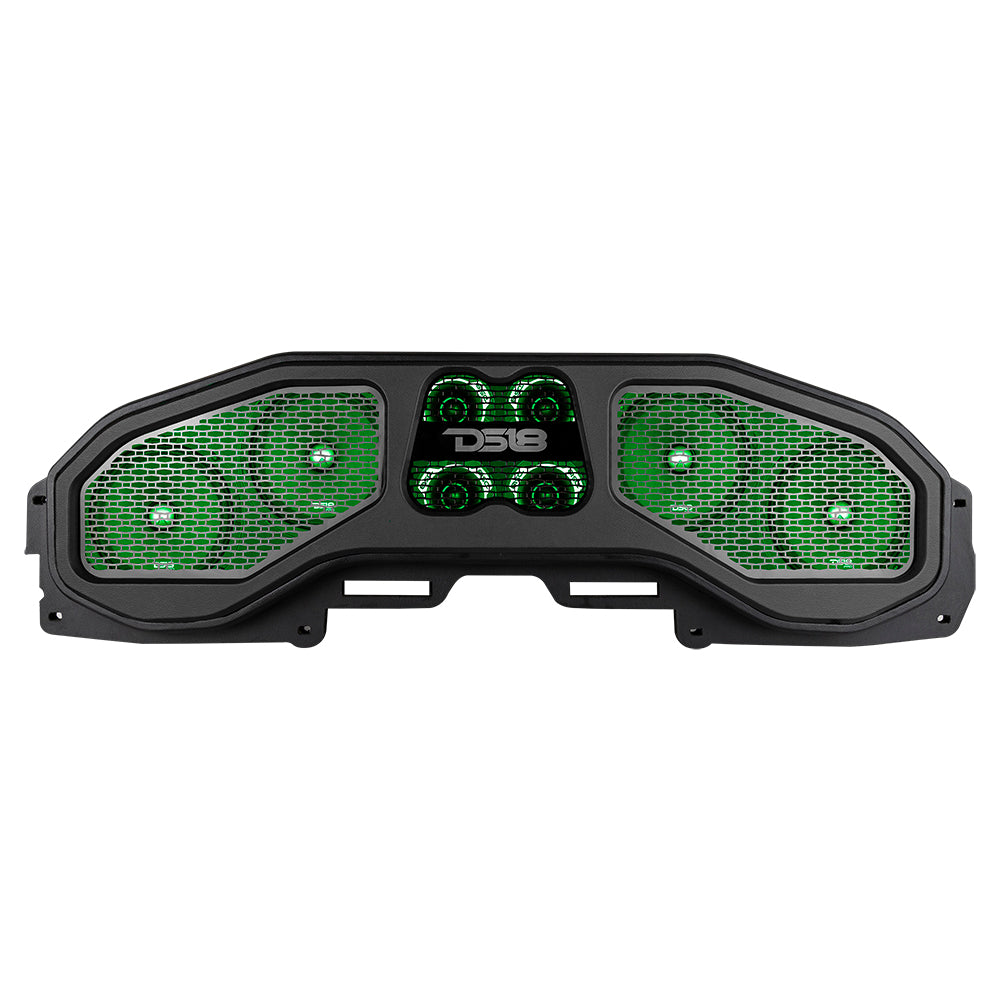 Jeep JL, JT Overhead Sound Bar Package With Vinyl Finish and Dream LED Lights 4 x 8" and 4 Tweeters (MADE IN USA)