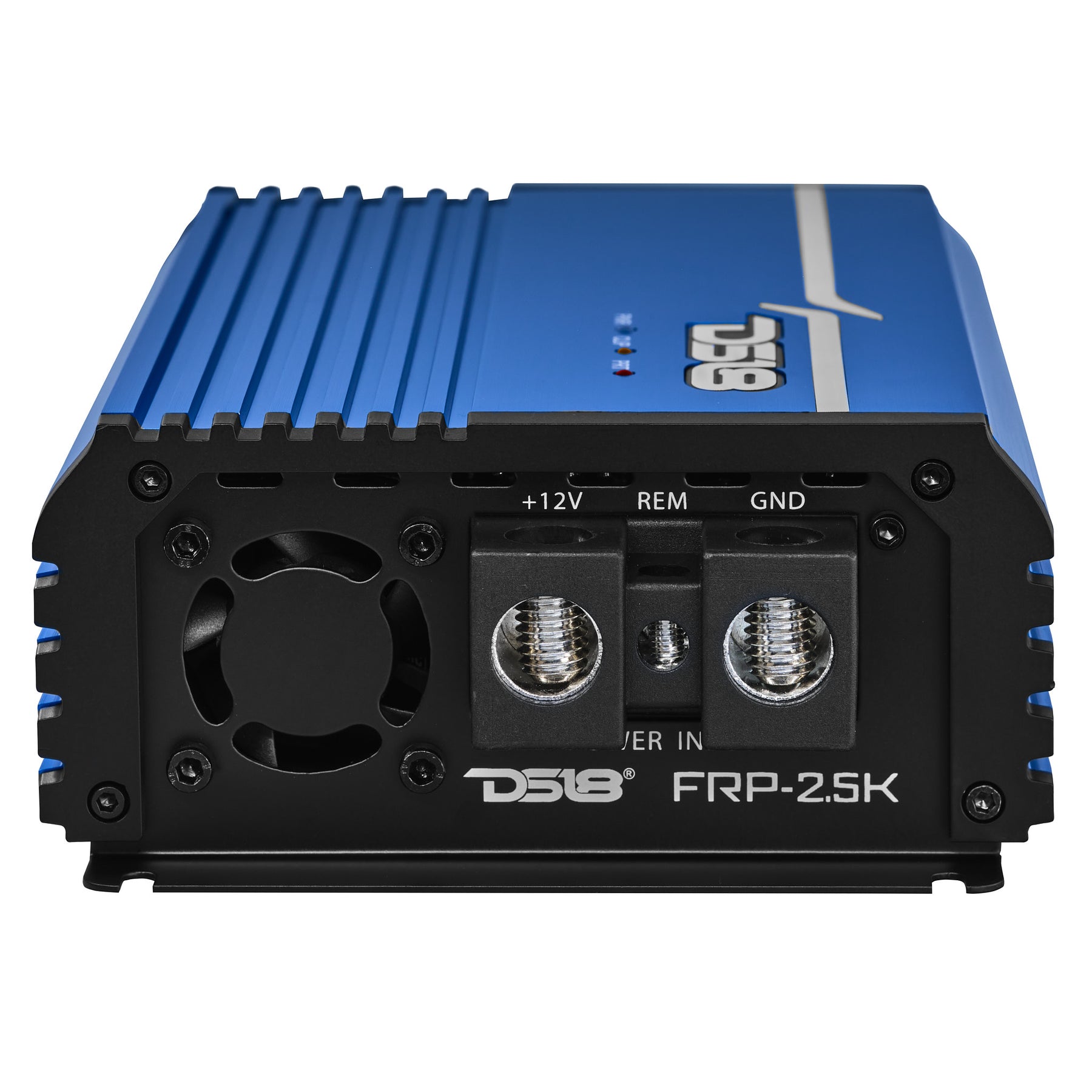 FRP Compact Full-Range Class D 1-Channel Amplifier 2,500 Watts Rms @ 1-ohm Red Blue