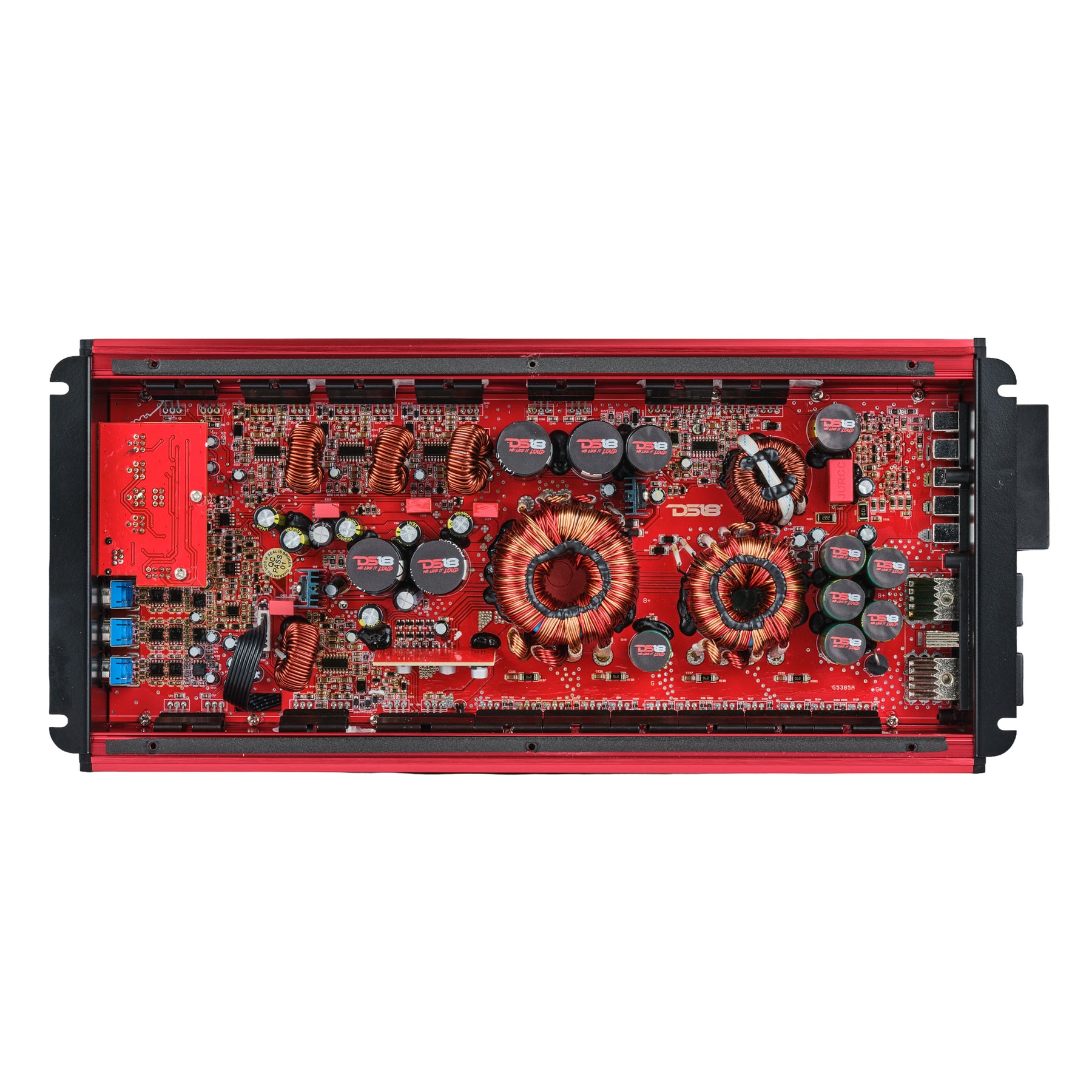 FRP Compact Full-Range Class D 5-Channel Amplifier – 250W x 4 + 1,200W Subwoofer Output
