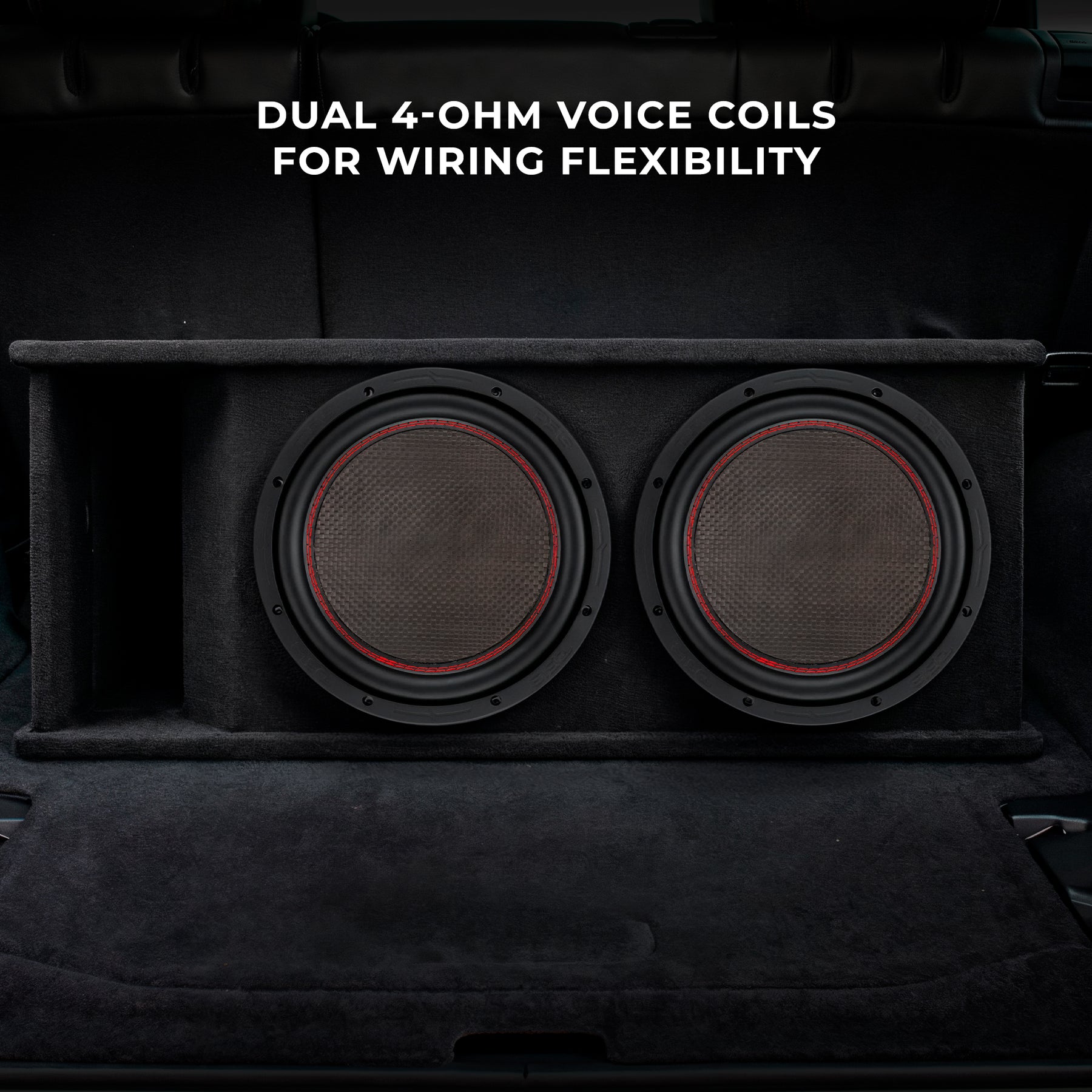 GEN-X 10" Subwoofer with Carbon Fiber Dust Cap | 600W RMS Dual 4-Ohm Voice Coils
