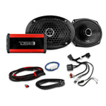 2014-Up Harley Davidson Street Glide or Road Glide Rear Upgrade Package - 2x PRO Mid-Range w/ Twetter| 1x Marine Amplifier